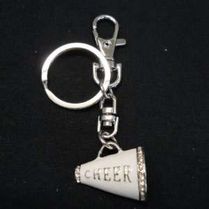  Rhinestone Megaphone Key Charm 