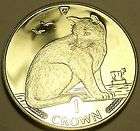   UNC ISLE OF MAN 1996 CROWN~ALLEY CAT~COIN OF THE YEAR~