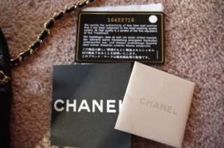 Chanel } Black Caviar Leather XS Mini Classic Flap BAG NEW 2012 
