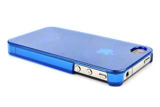   Blue Hard Skin Back Case Cover for Apple iPhone 4 4G 4S 4TH OS  