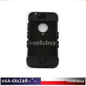   Black 2 in 1 Rocker Hybrid Skin & Snap On Case For iPhone 4 4s  