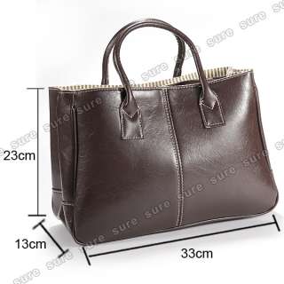 Women leather satchel Handbag Totes Hobo zip magnetic button closure 