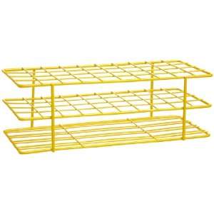   Wire Test Tube Rack for 18 20mm Tube, 40 Place, Yellow Industrial