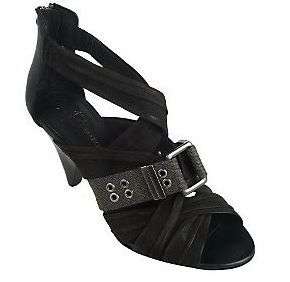 Makowsky Leather Cross Strap Sandals with Buckle 8.5m  