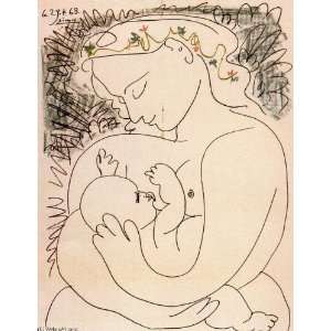   Made Oil Reproduction   Pablo Picasso   24 x 32 inches   Maternity