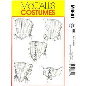  McCalls 4861 Costumes Sewing Pattern Misses Boned Corsets 