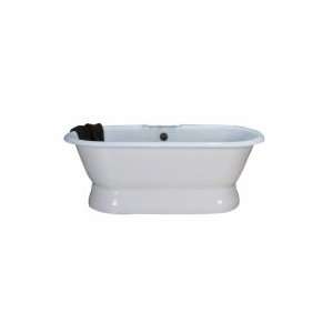 Barclay Cast Iron 61 Double Roll Top Tub with 7 Deck Centers and 