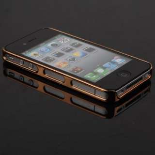 Luxury Hard Case Cover Diamond Crystal For iPhone 4 4G Black with 