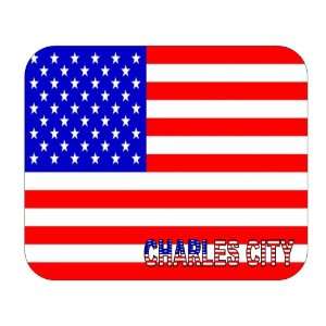    US Flag   Charles City, Iowa (IA) Mouse Pad 