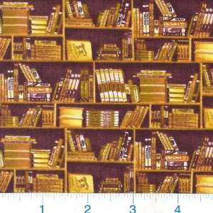  45 Wide Marcus Mansion Books in the Library Brown Fabric 