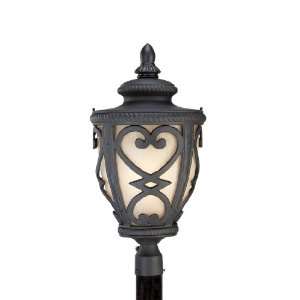   Light 27 Inch Outdoor Post Lantern, Marcado Black