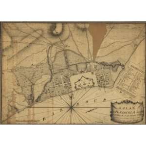  1778 map of Pensacola, Florida