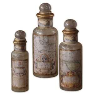  Uttermost 19221 Old World, Bottles, Set of 3   Resin