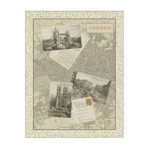    Vision Studio   Vintage Map Of London GICLEE Canvas