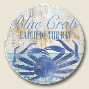  Blue Crab Seafood Absorbent Cupholder Auto Coaster S/2 