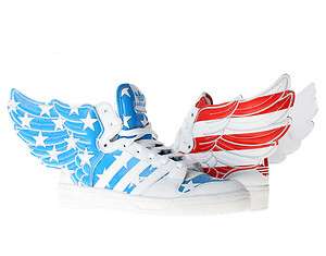 Adidas Jeremy Scott JS Wings 2.0 America White/Blue/Red Mens Shoes 