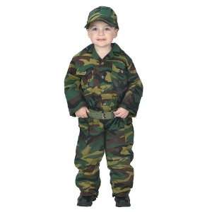  Jr. Camouflage Suit with Cap & Belt, size 8/10, Green 