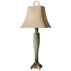  Uttermost 35.5 Jaida Lamps Blue Green Glass With Bronze 