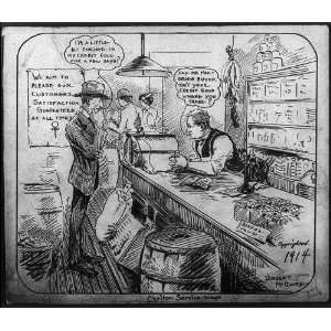  McGuires Anti Mail Order Cartoon,c1914,general store 