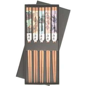    Bamboo Chopsticks Gift Set Japanese Dancing #Ch65