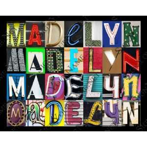  MADELYN Personalized Name Poster Using Sign Letters 