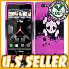 NEW PINK SKULL HARD CASE COVER SNAP ON PROTECTOR FOR MOTOROLA XT912 