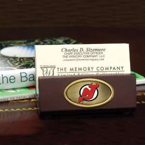  New Jersey Devils Wooden Business Card Holder Sports 