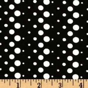   Jersey Knit Dots White/Black Fabric By The Yard Arts, Crafts & Sewing