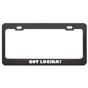 Got Lucina? Girl Name Black Metal License Plate Frame Holder Border 