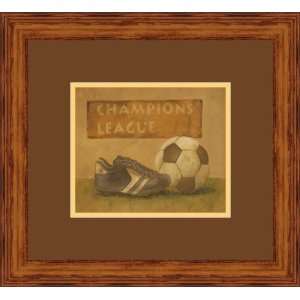  Vintage Soccer I by Lucciano Simone   Framed Artwork 