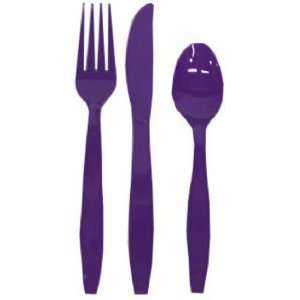 Creative Converting #80640 24CT Purp Deluxe Plastic Fork  