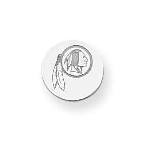   Silver Washington Redskins Logo Round Tie Tac   NF2101SS Jewelry