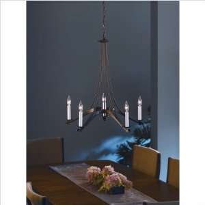   26.7 Five Light Chandelier Finish Natural lron