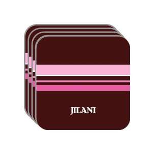 Personal Name Gift   JILANI Set of 4 Mini Mousepad Coasters (pink 