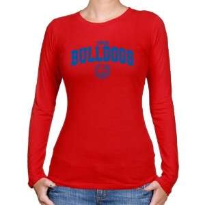 Louisiana Tech Bulldogs Ladies Red Logo Arch Long Sleeve 