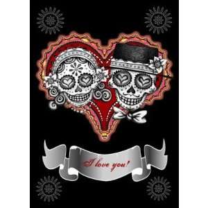  I Love You Sugar Skull Cards   Add your own text Health 