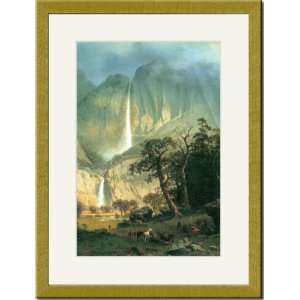 Gold Framed/Matted Print 17x23, Cho Looke, Yosemite Waterfall  