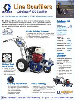 Graco Grindlazer Line Scarifer and paint remover   390 Flail Complete 