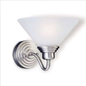Living Well 7030SN Satin Nickel Wall Sconce with Frosted Glass