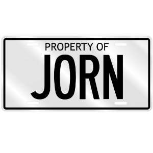  PROPERTY OF JORN LICENSE PLATE SING NAME