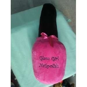 Glam Girl Nail Polish 18 Plush Decorative Pillow 