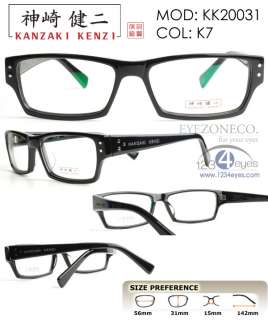 EyezoneCo K Kenzi Aceta​te Japan New Eyeglass 31 7 BLK  