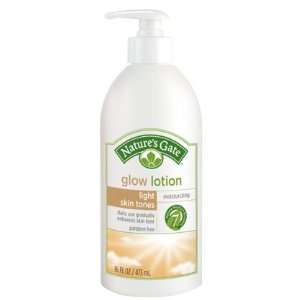 Natures Gate Glow Lotion for Light Skin Tones, 16 oz (Quantity of 3)