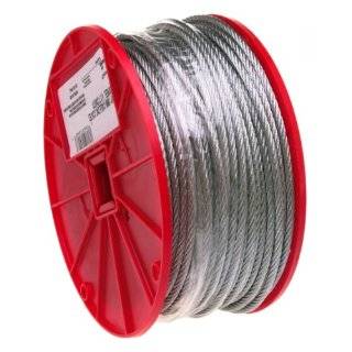  steel wire rope on reel 7x7 strand core 1 8 bare od 500 length 340 