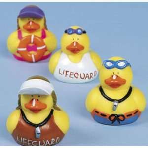  12 Lifeguard Rubber Ducks Toys & Games