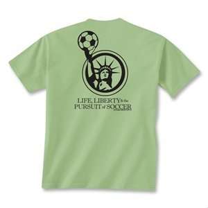  hidden Life, Liberty and Pursuit of Soccer T Shirt (Green 