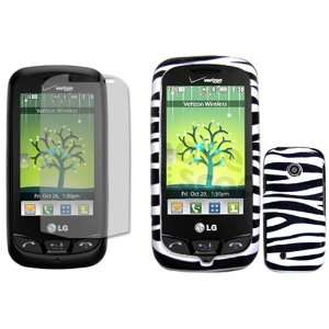  Brand LG Cosmos Touch VN270 Combo Black/White Zebra Protective Case 