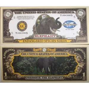  Set of 10 Bills Elephant Million Dollar Bill Toys & Games