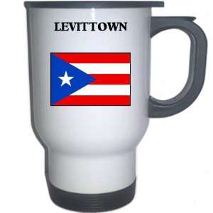 Puerto Rico   LEVITTOWN White Stainless Steel Mug 