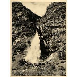  1938 Leventina Valley Waterfall Switzerland Hurlimann 